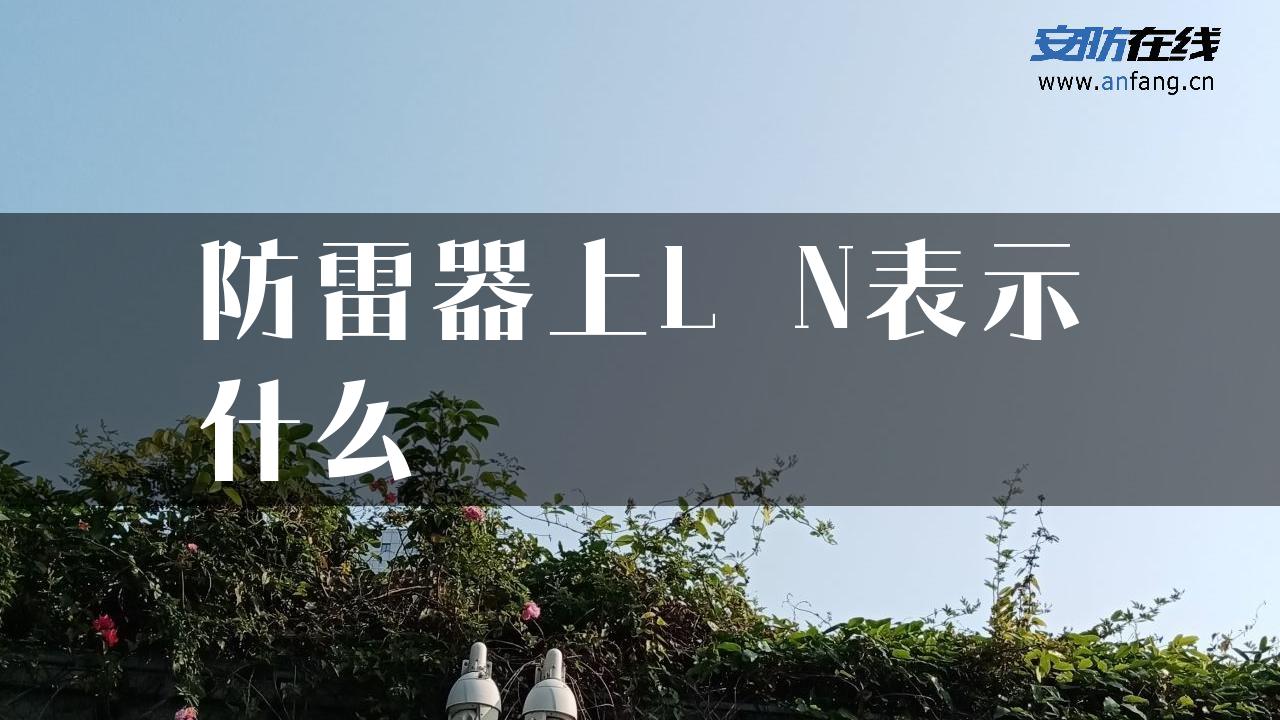 防雷器上L N表示什么