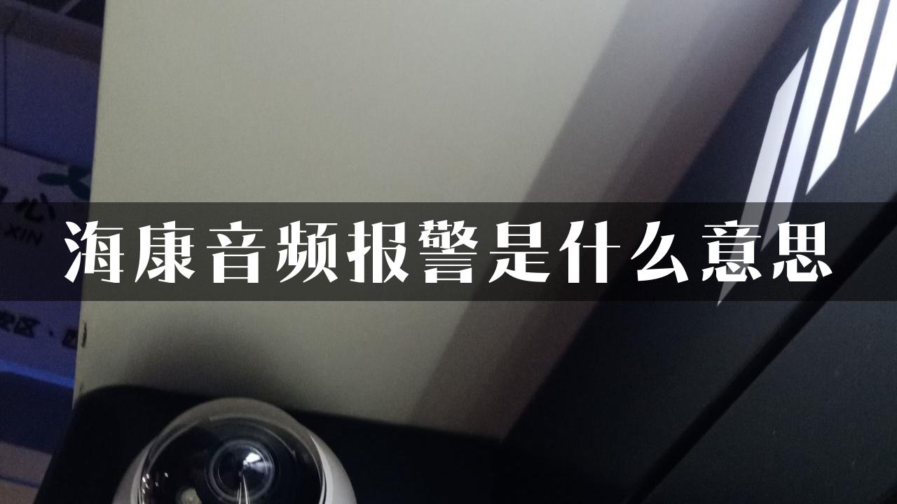 海康音频报警是什么意思