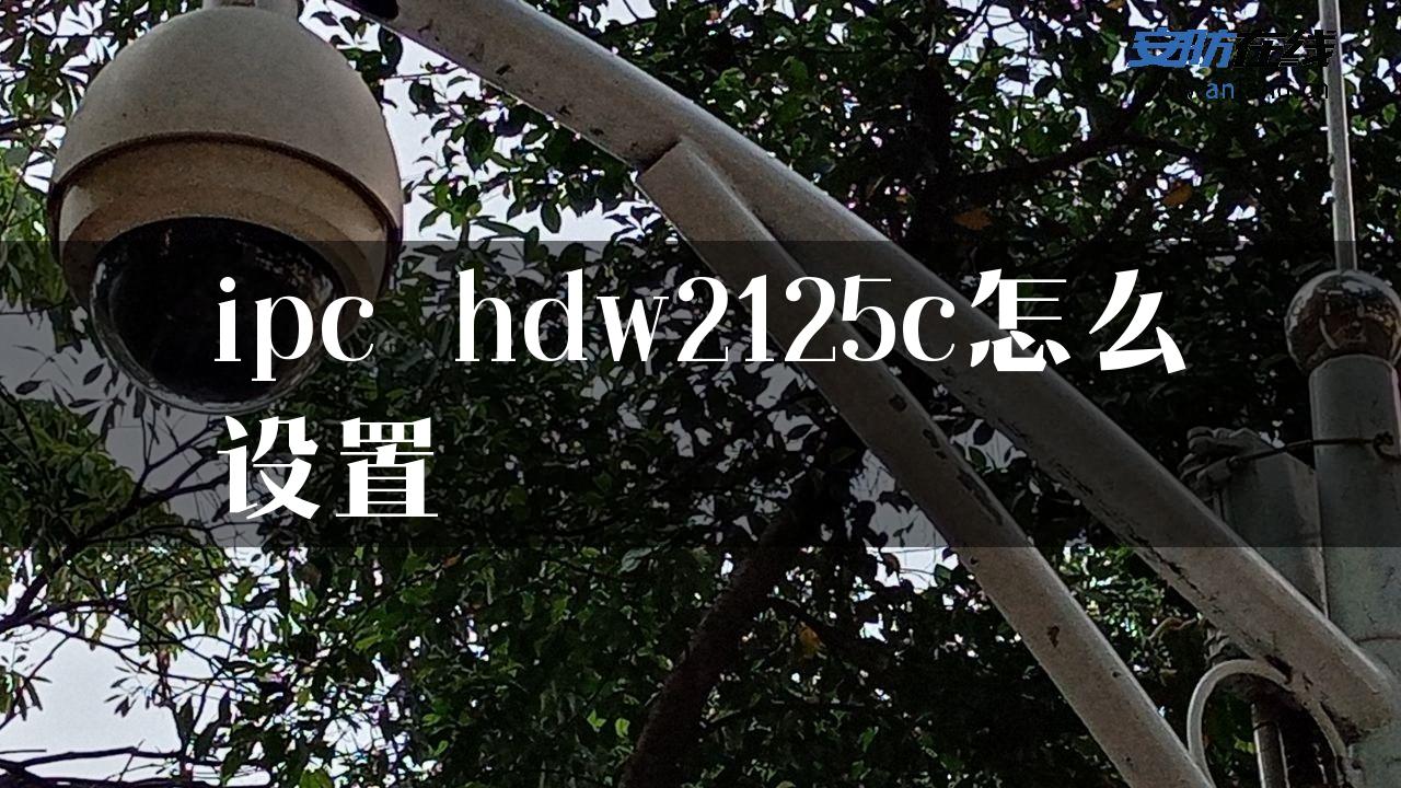 ipc hdw2125c怎么设置