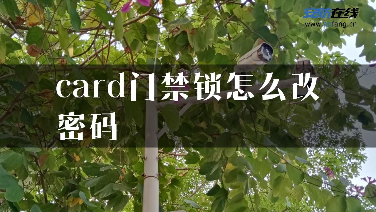 card门禁锁怎么改密码