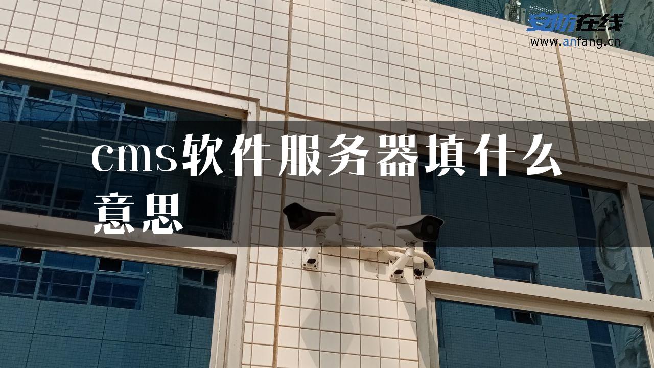 cms软件服务器填什么意思