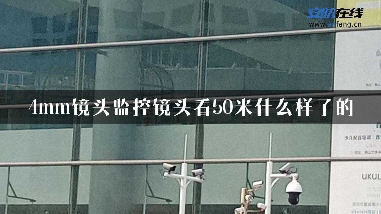 4mm镜头监控镜头看50米什么样子的