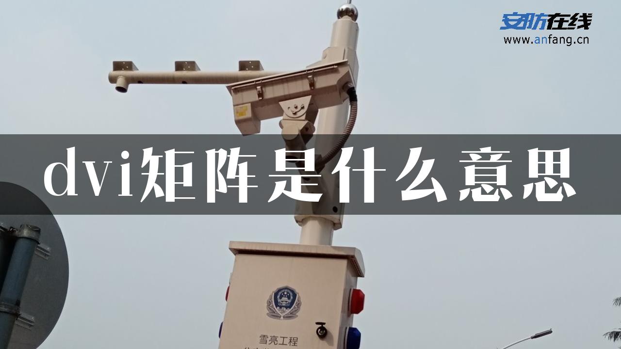 dvi矩阵是什么意思