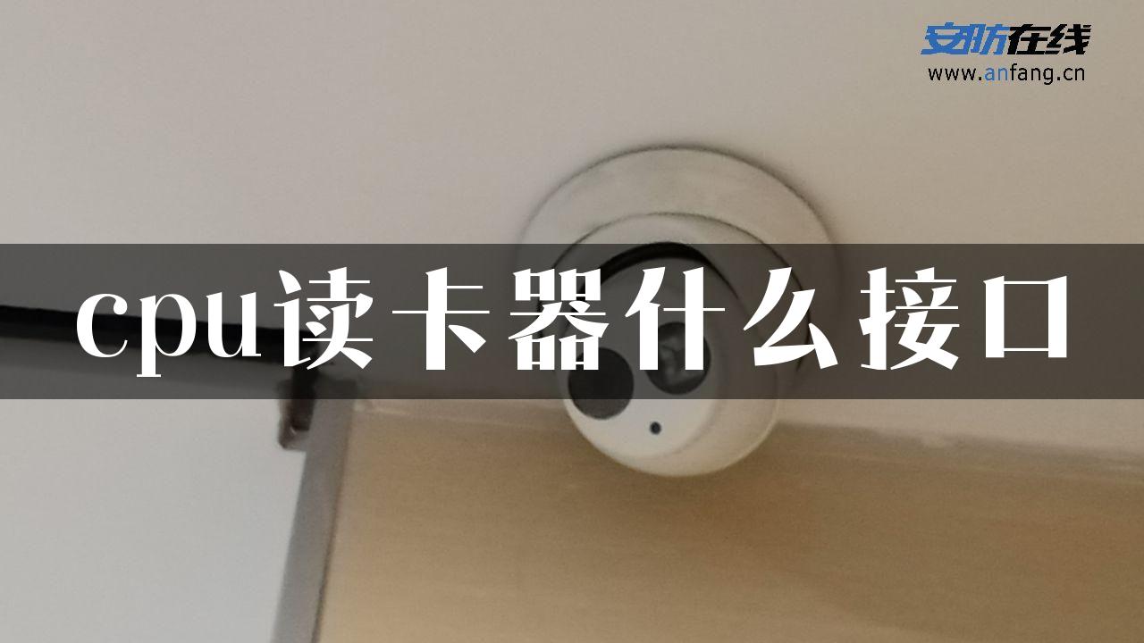 cpu读卡器什么接口