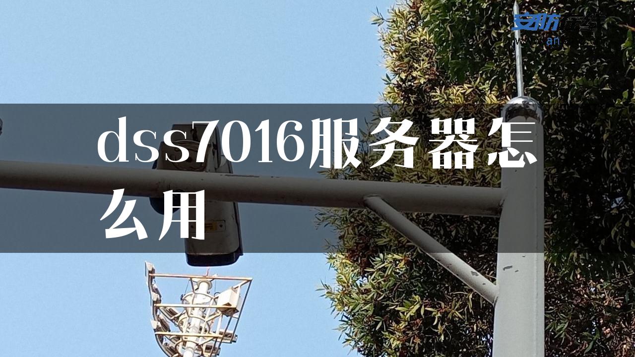 dss7016服务器怎么用