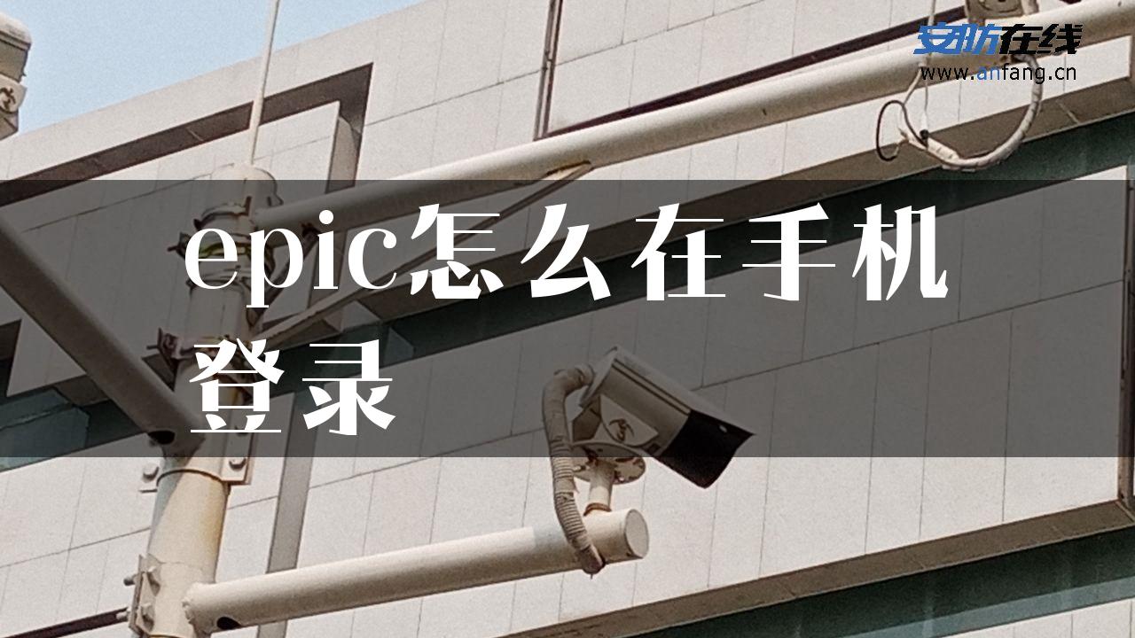 epic怎么在手机登录