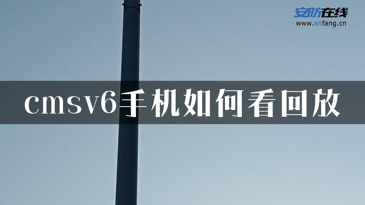 cmsv6手机如何看回放