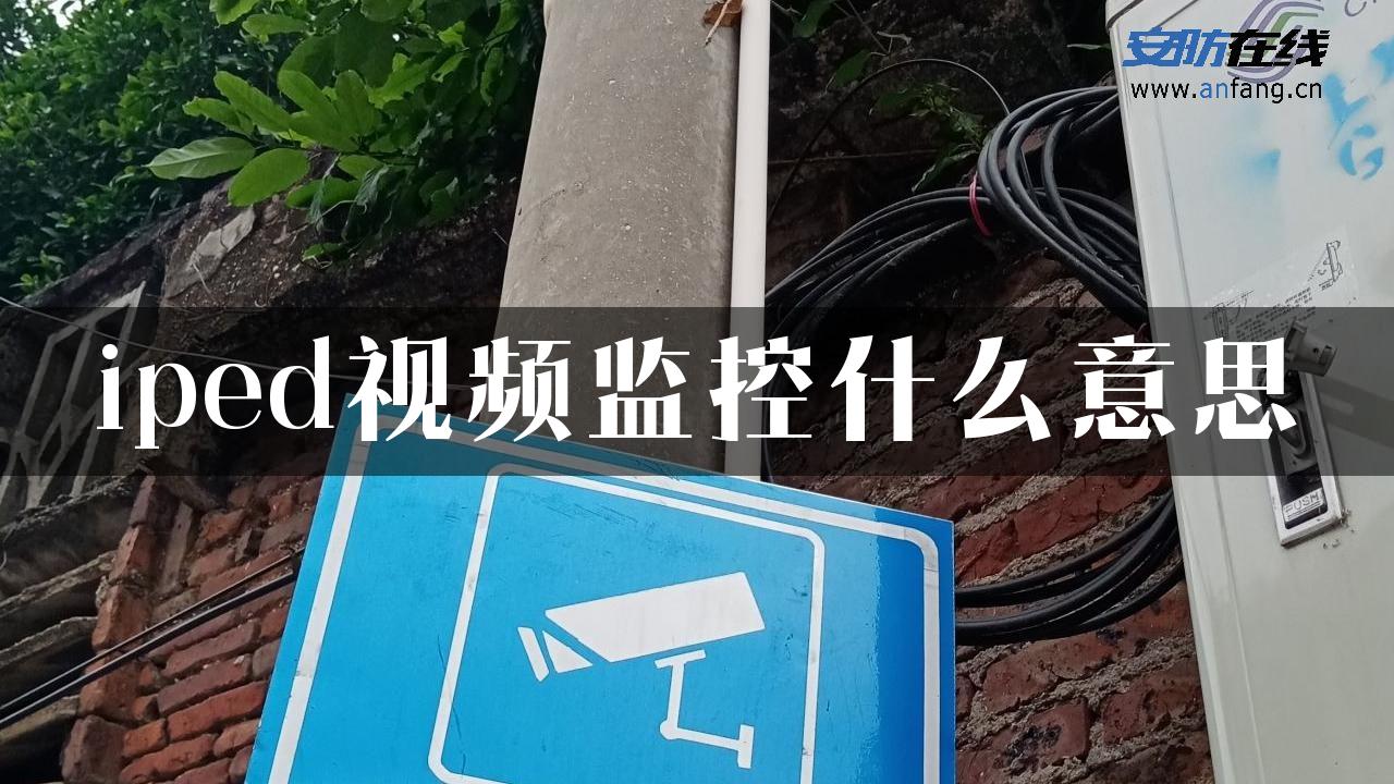 iped视频监控什么意思