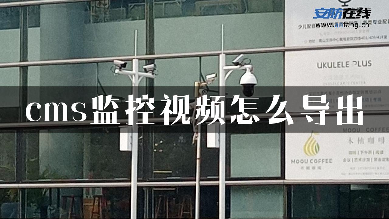 cms监控视频怎么导出