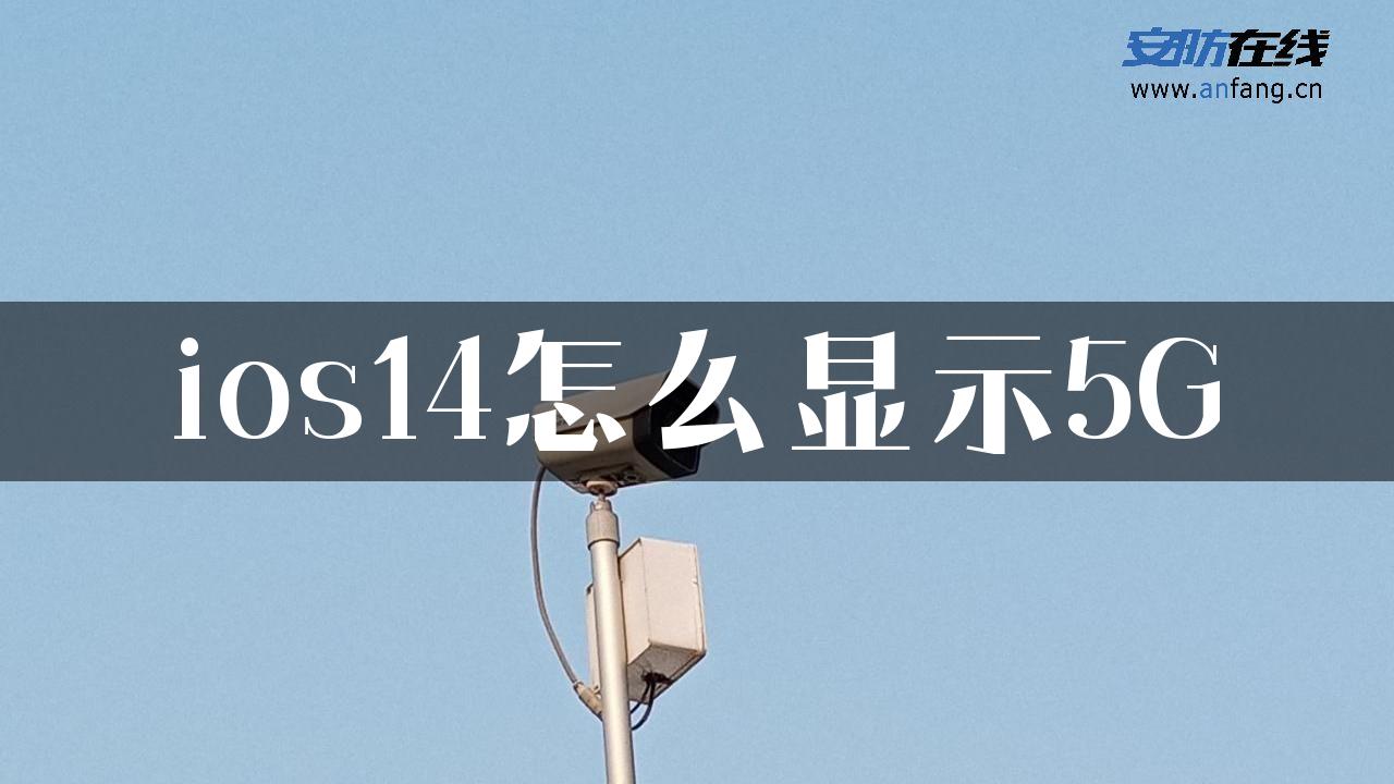 ios14怎么显示5G