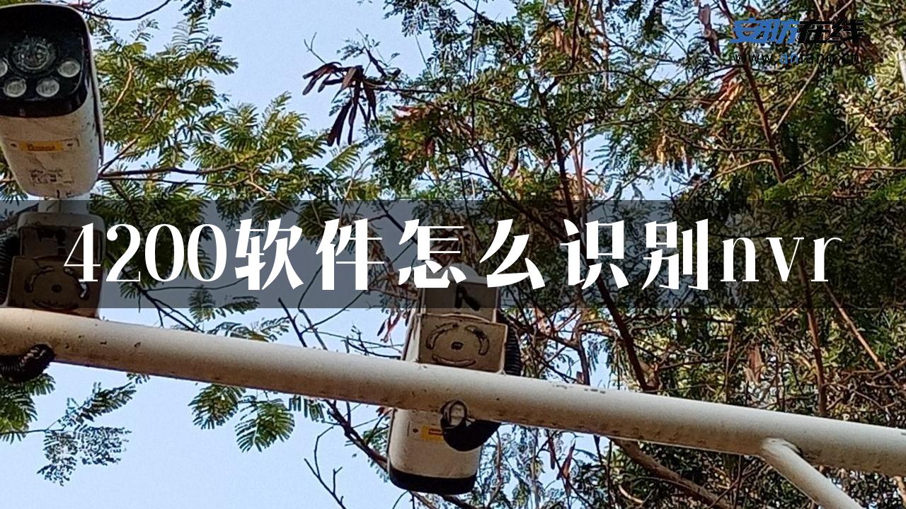 4200软件怎么识别nvr