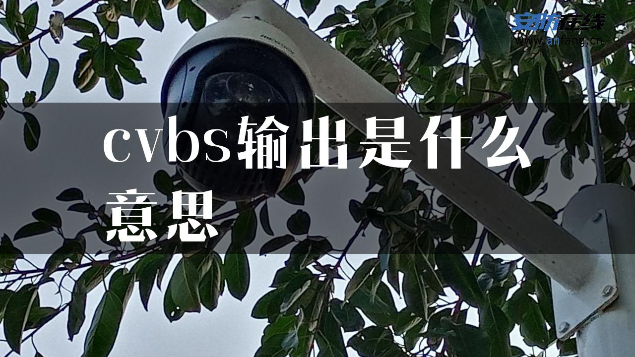 cvbs输出是什么意思