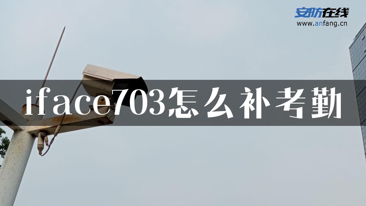 iface703怎么补考勤