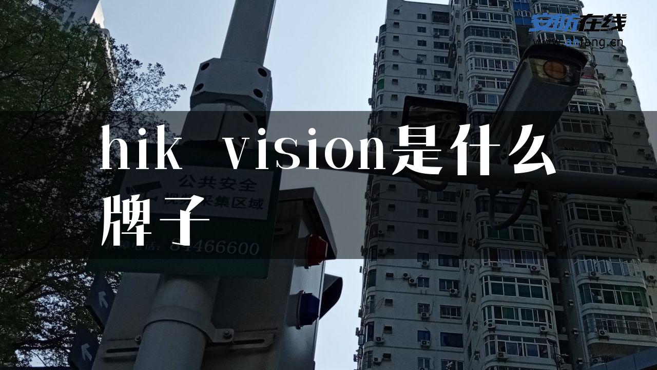 hik vision是什么牌子