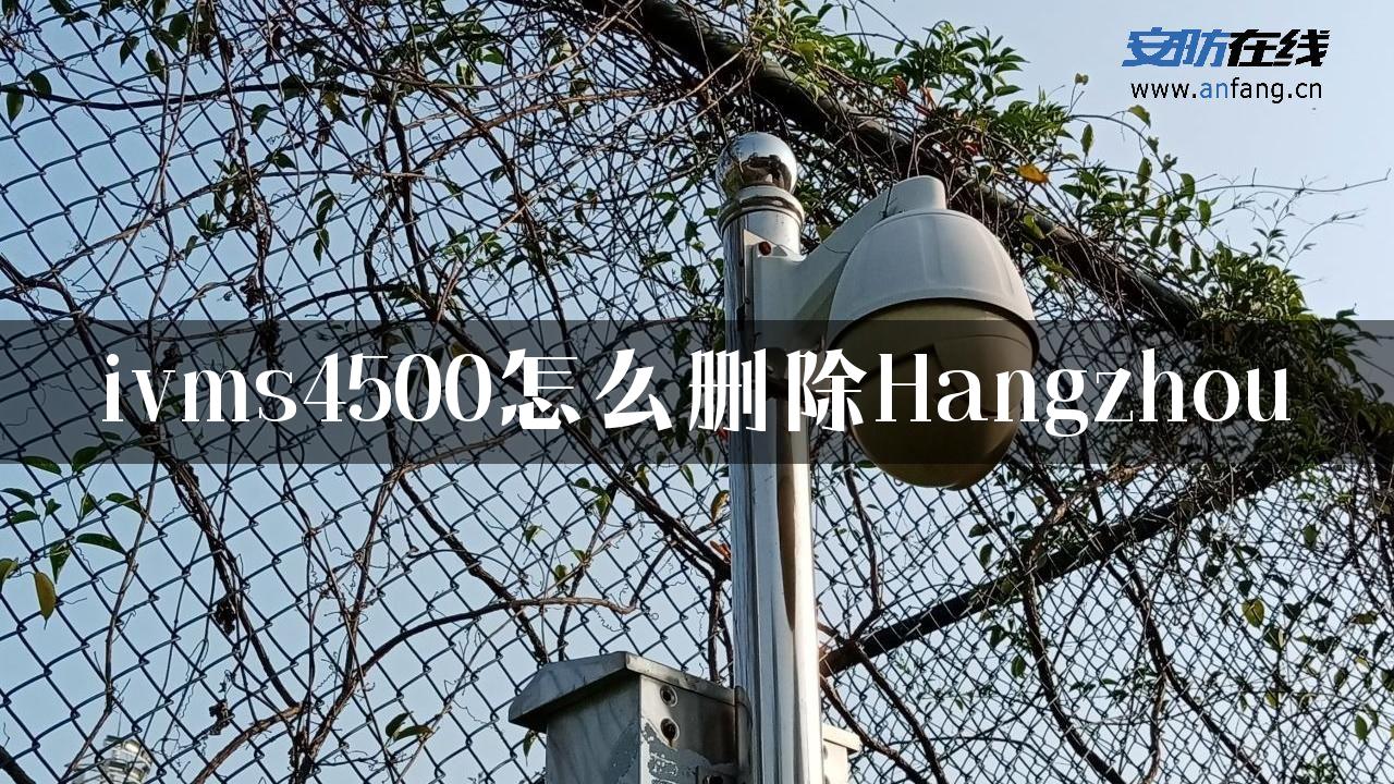 ivms4500怎么删除Hangzhou