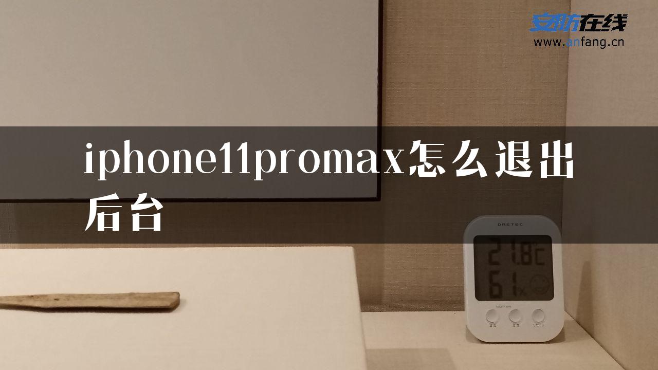 iphone11promax怎么退出后台