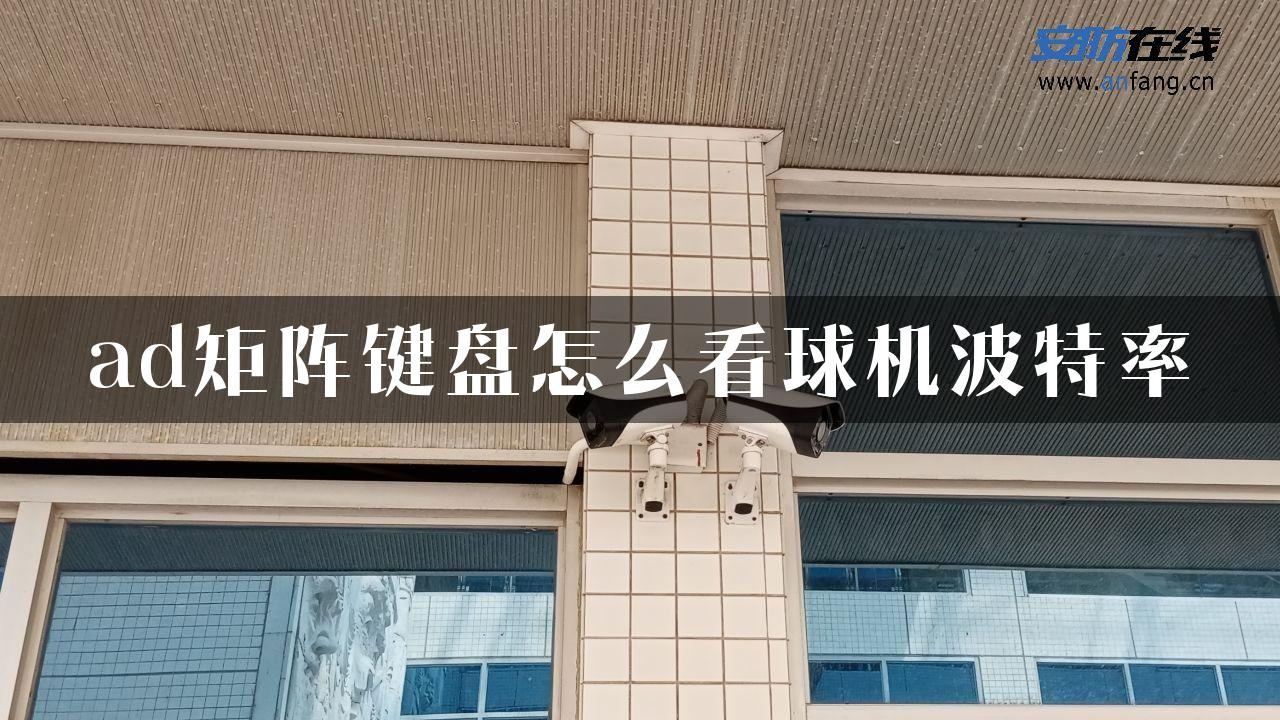 ad矩阵键盘怎么看球机波特率