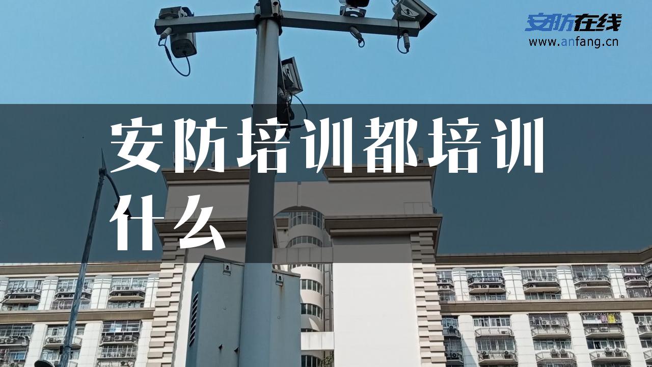 安防培训都培训什么