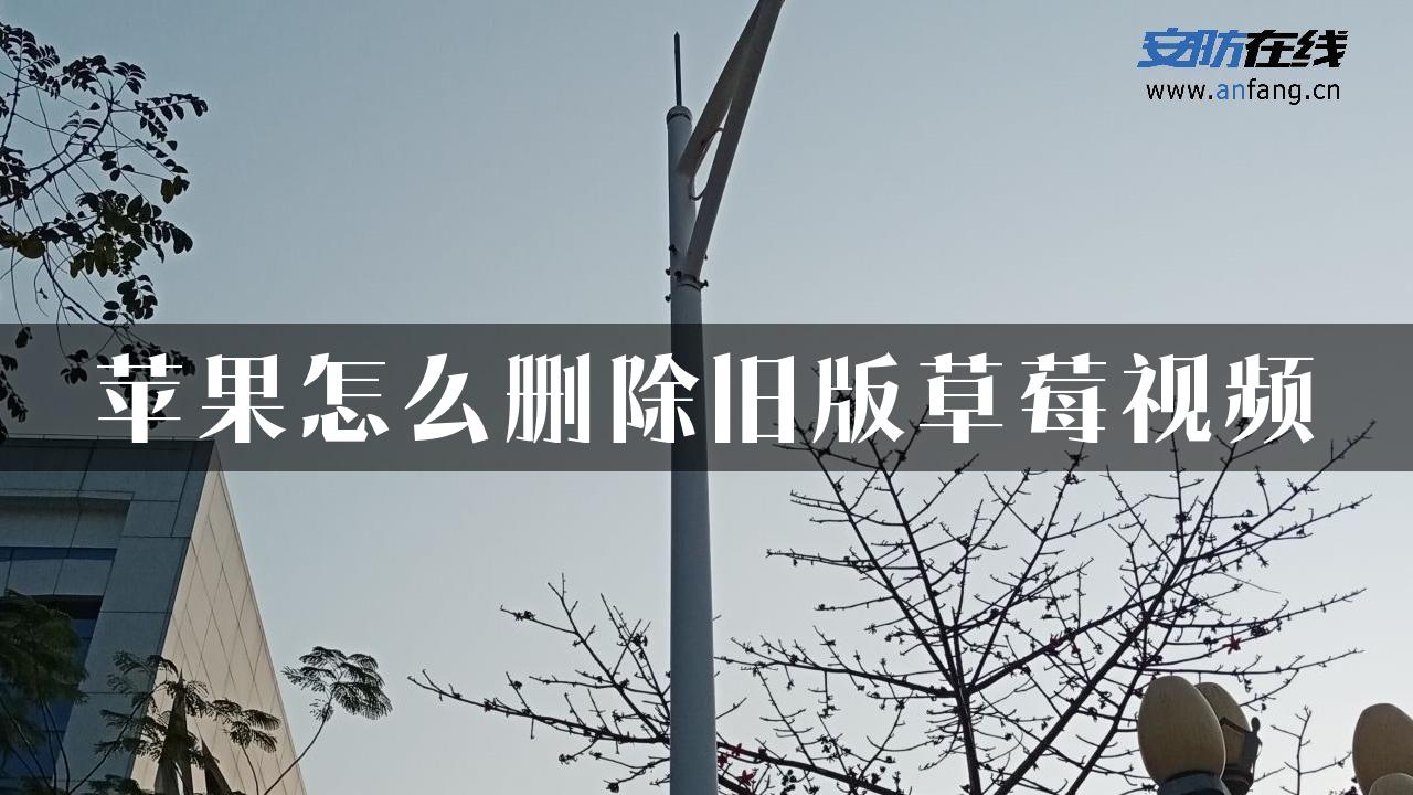 苹果怎么删除旧版草莓视频