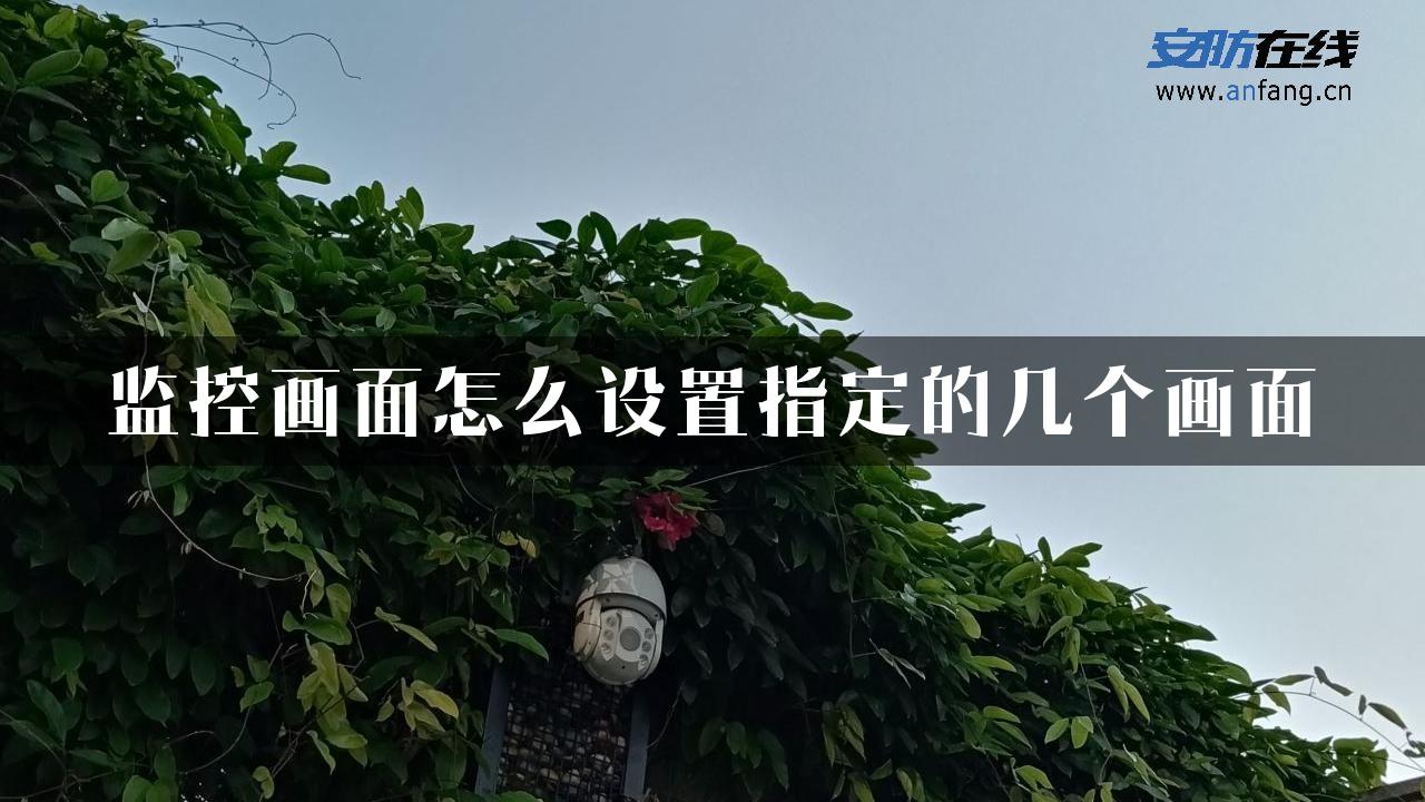 监控画面怎么设置指定的几个画面