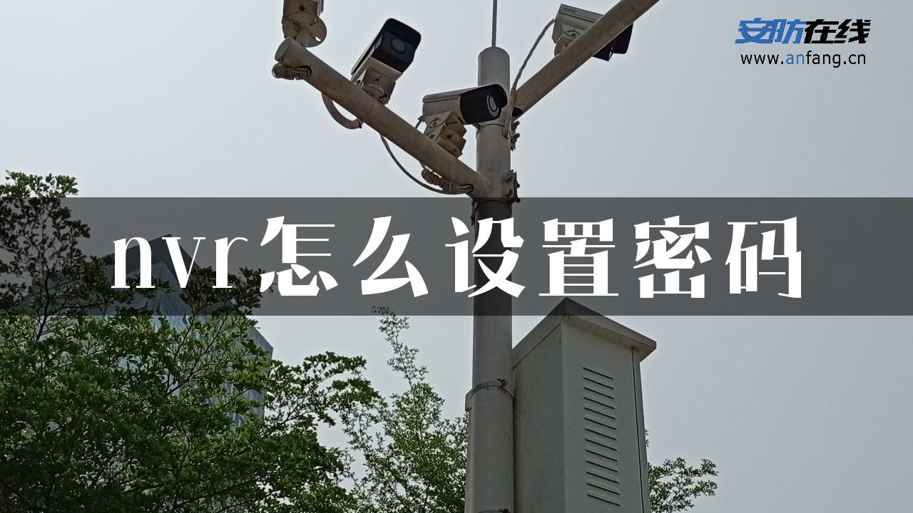 nvr怎么设置密码