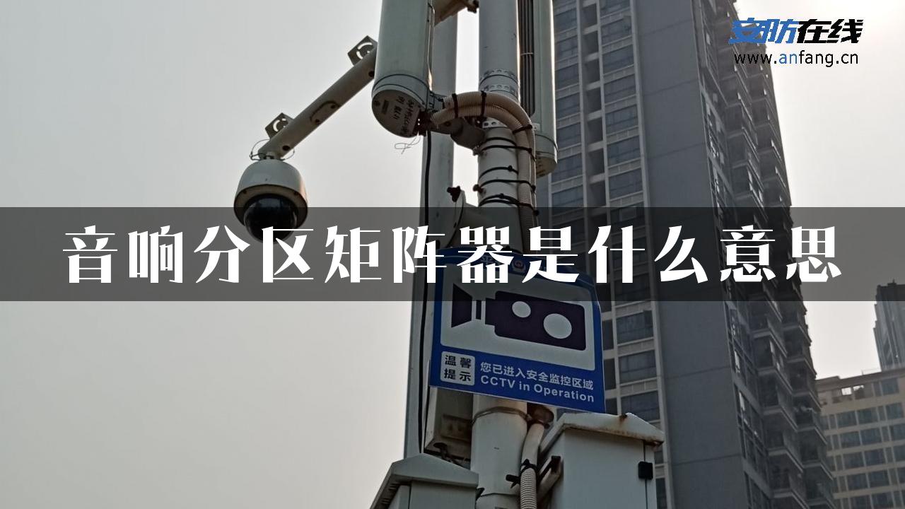 音响分区矩阵器是什么意思