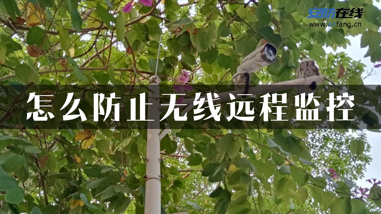 怎么防止无线远程监控