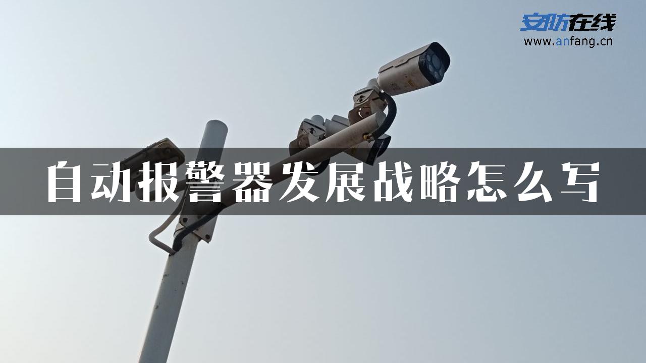 自动报警器发展战略怎么写