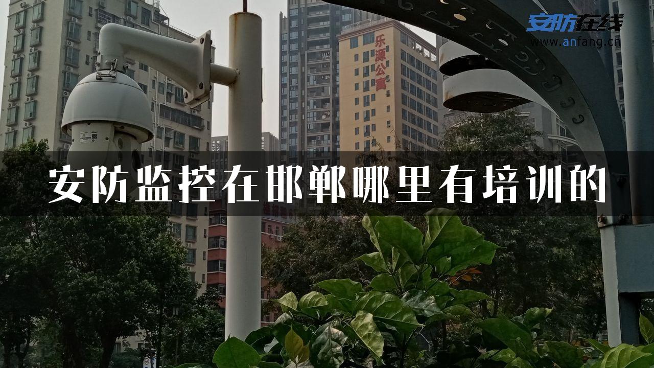 安防监控在邯郸哪里有培训的