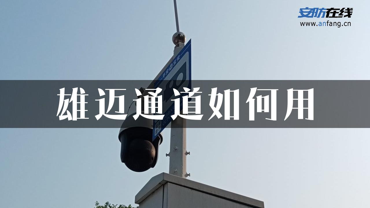 雄迈通道如何用