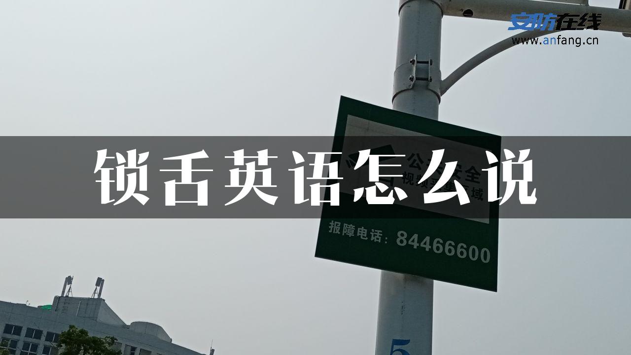 锁舌英语怎么说