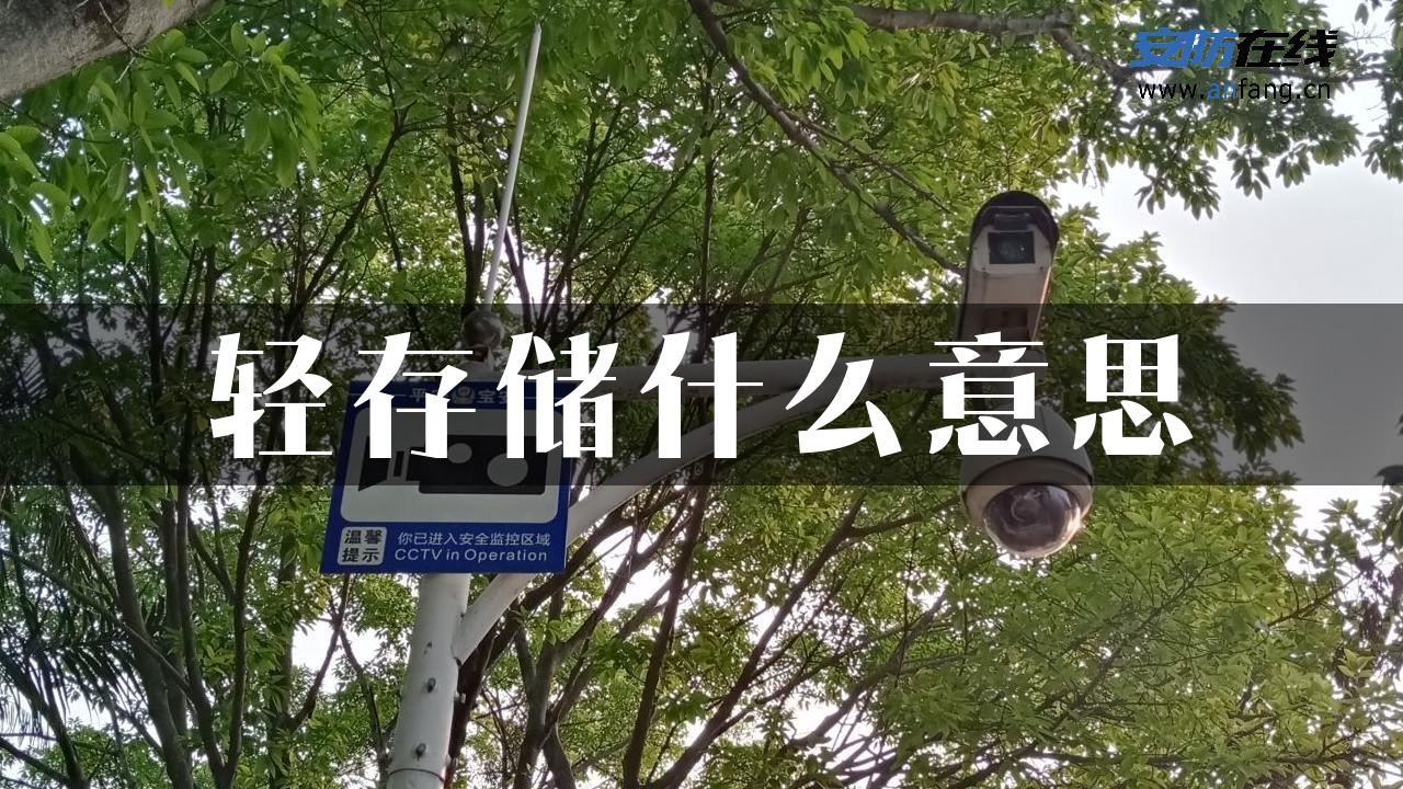 轻存储什么意思