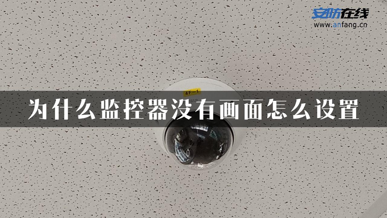 为什么监控器没有画面怎么设置