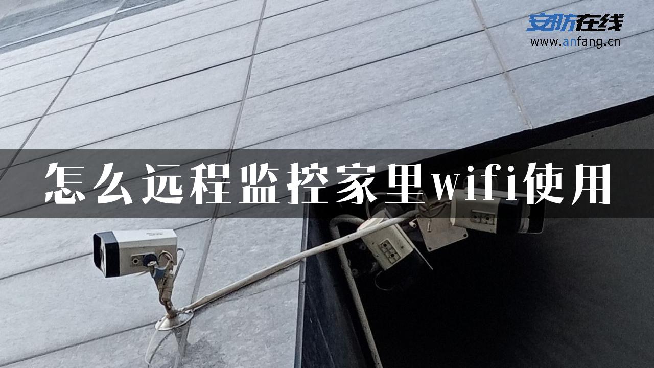 怎么远程监控家里wifi使用