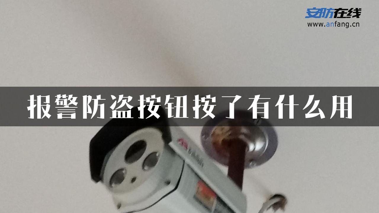 报警防盗按钮按了有什么用