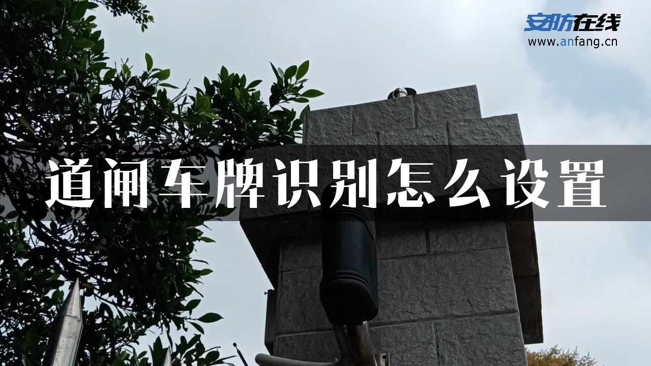 道闸车牌识别怎么设置