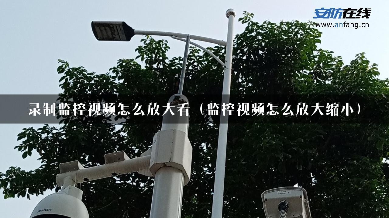 录制监控视频怎么放大看（监控视频怎么放大缩小）