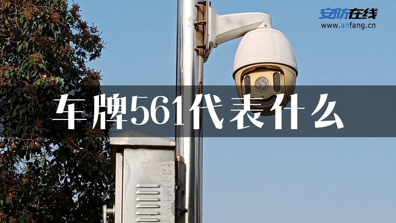 车牌561代表什么