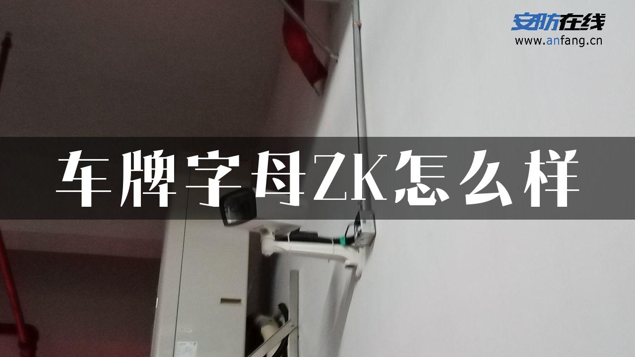 车牌字母ZK怎么样