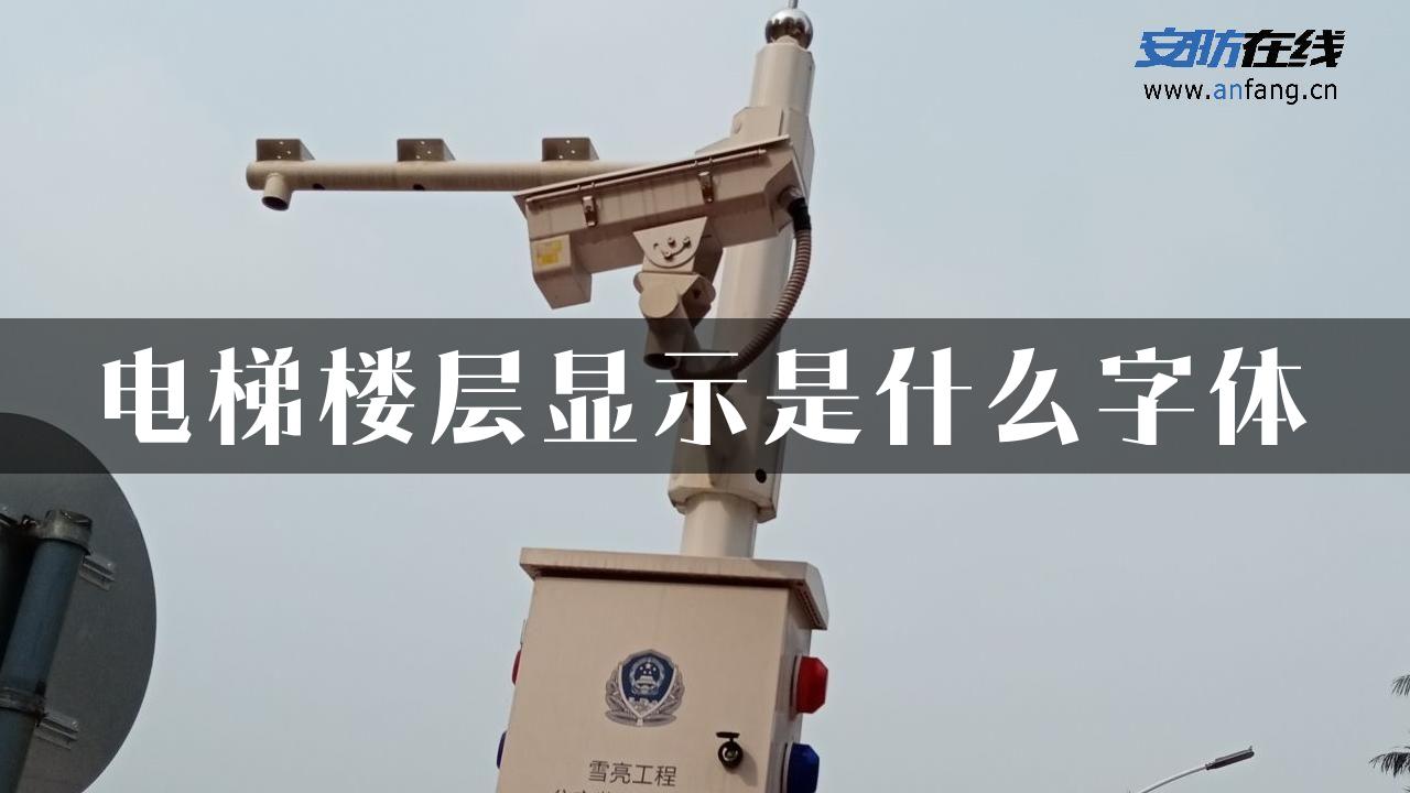 电梯楼层显示是什么字体