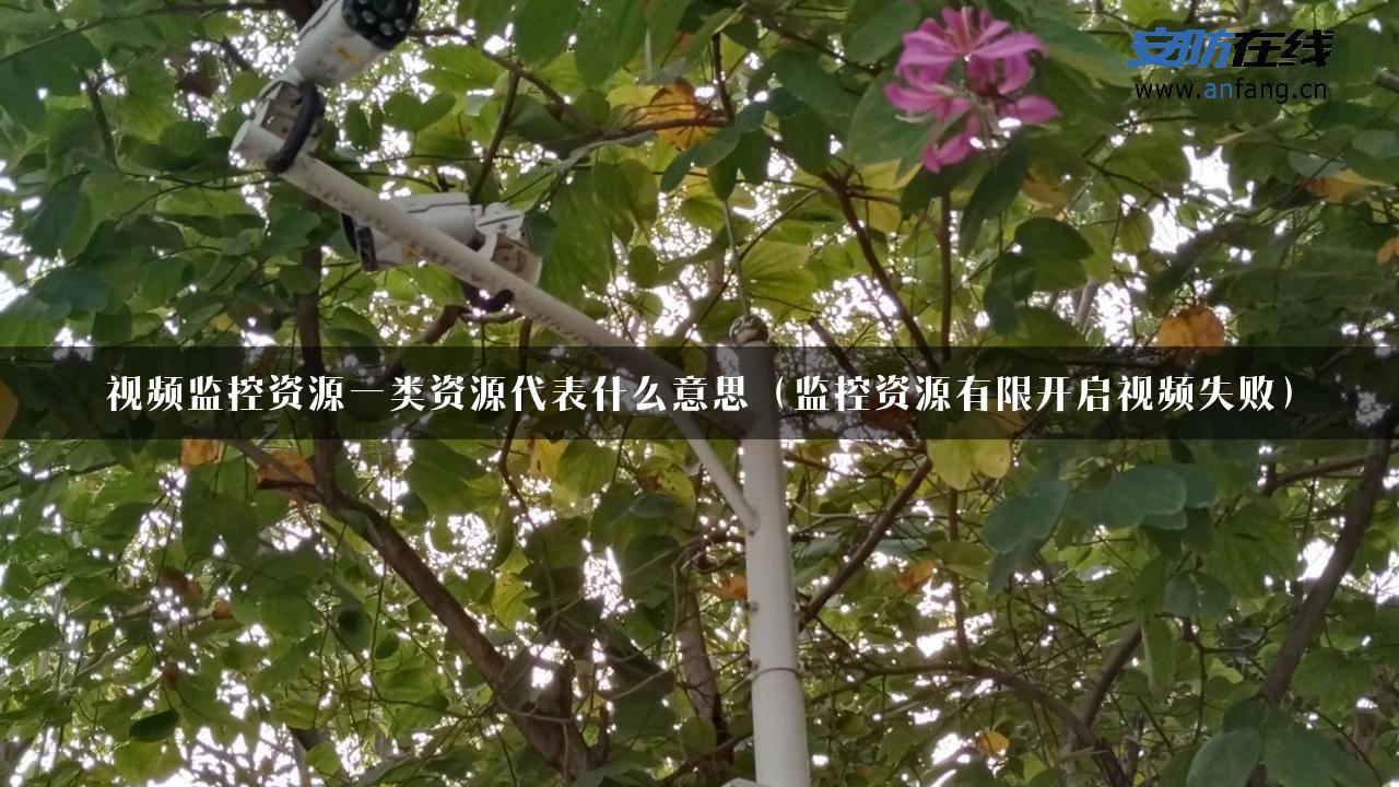 视频监控资源一类资源代表什么意思（监控资源有限开启视频失败）