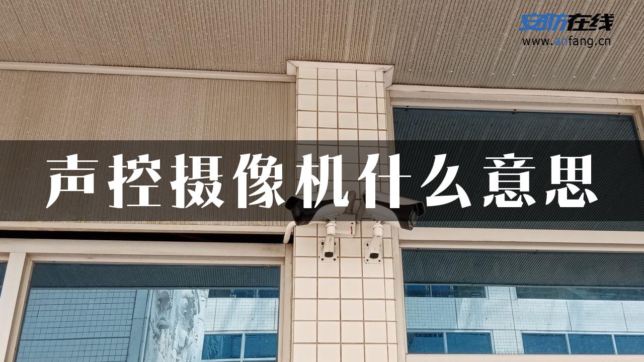 声控摄像机什么意思