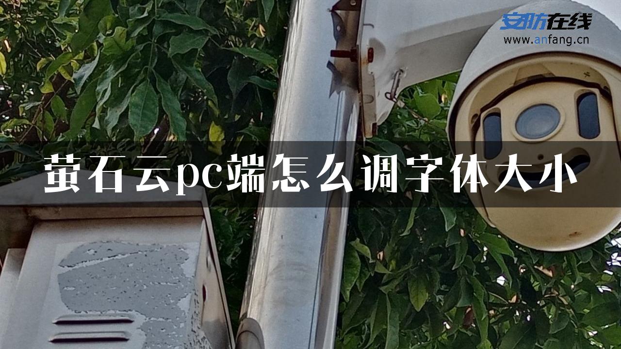 萤石云pc端怎么调字体大小