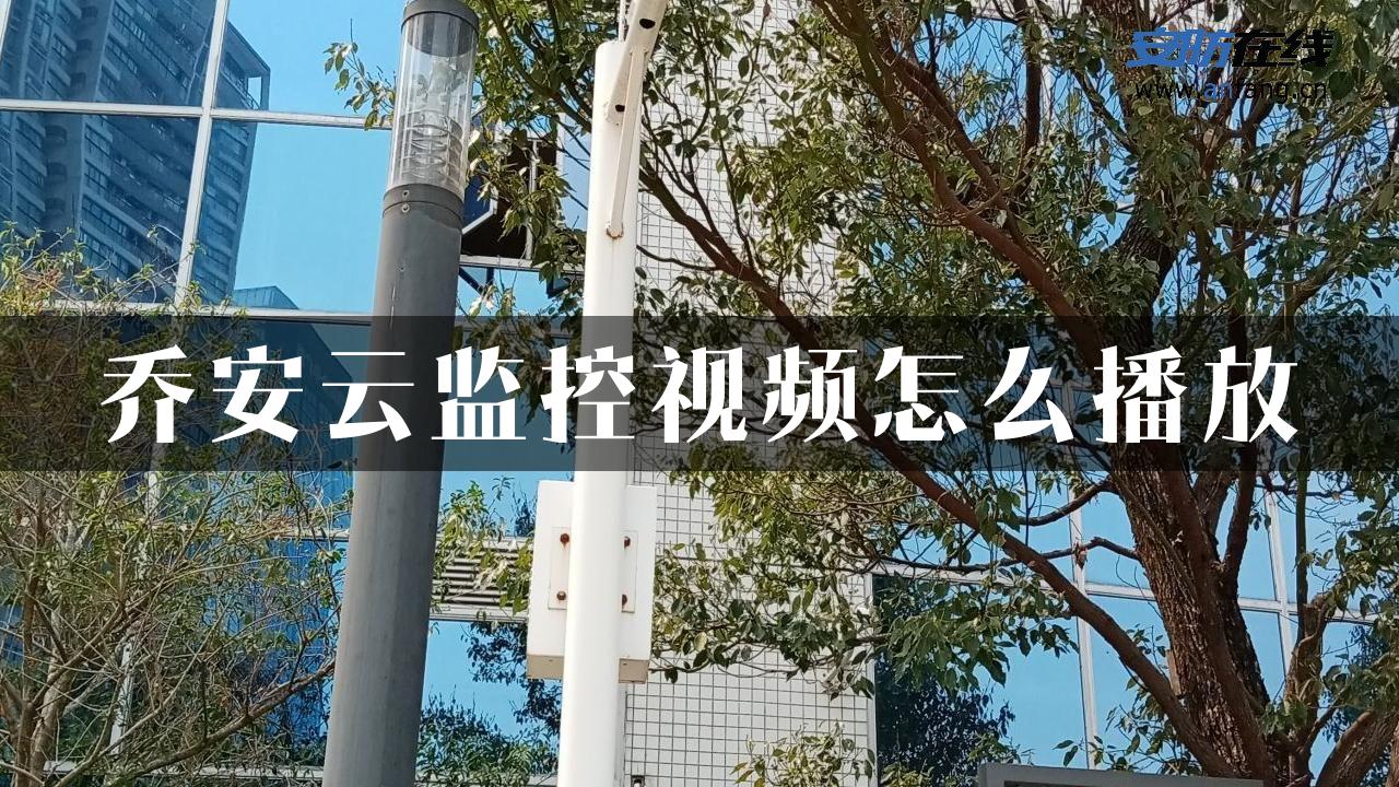 乔安云监控视频怎么播放