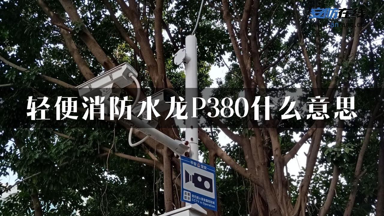 轻便消防水龙P380什么意思