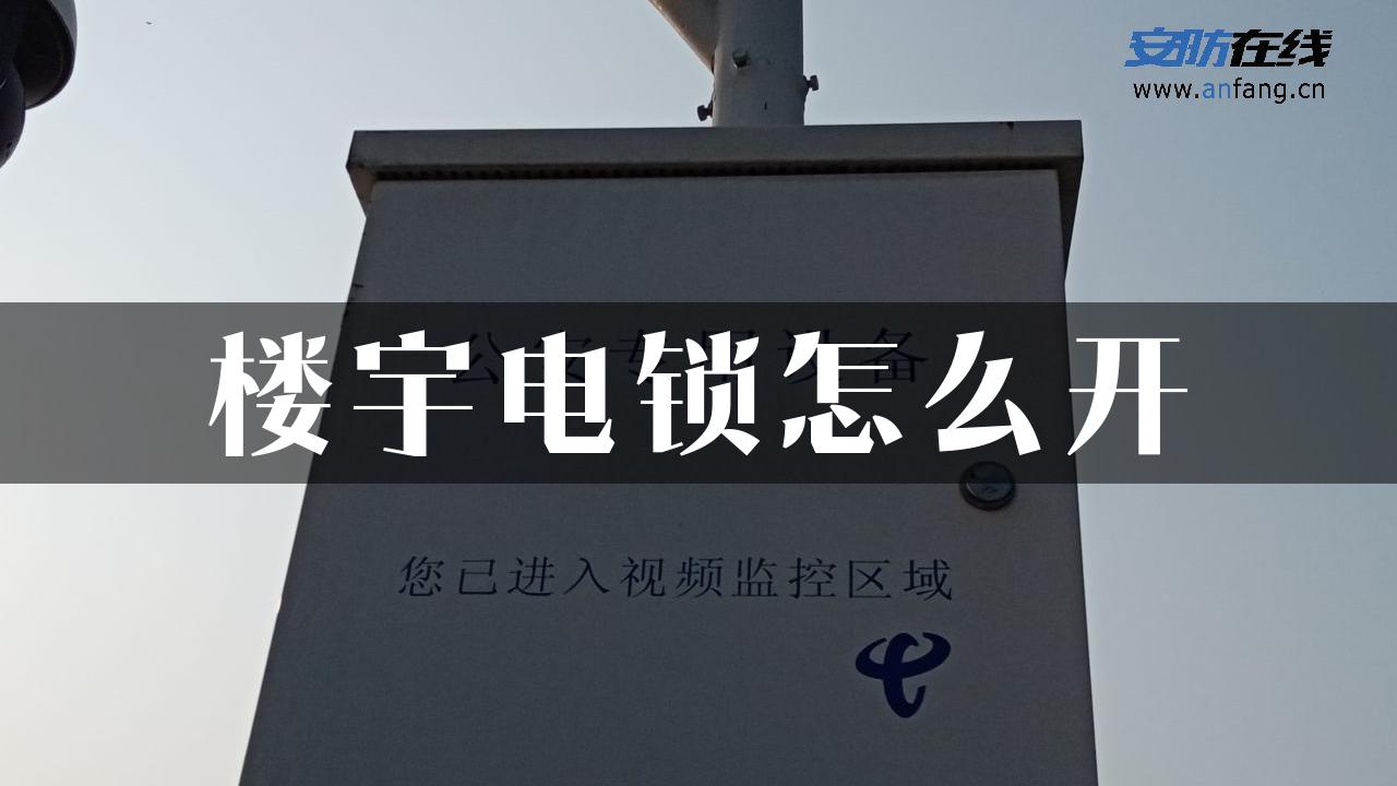 楼宇电锁怎么开