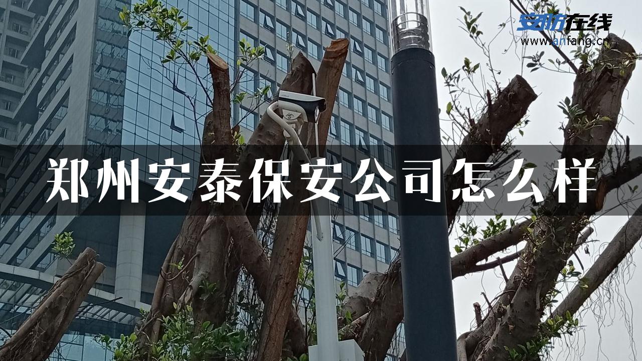 郑州安泰保安公司怎么样