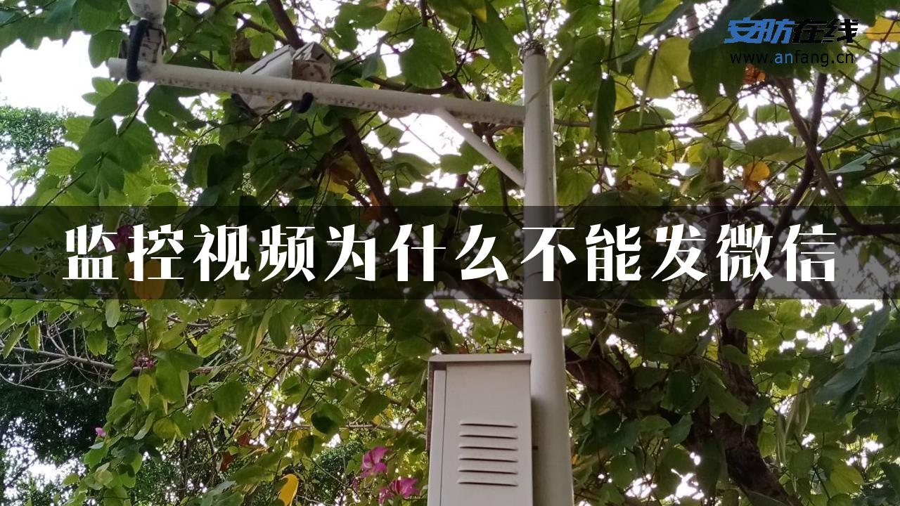 监控视频为什么不能发微信