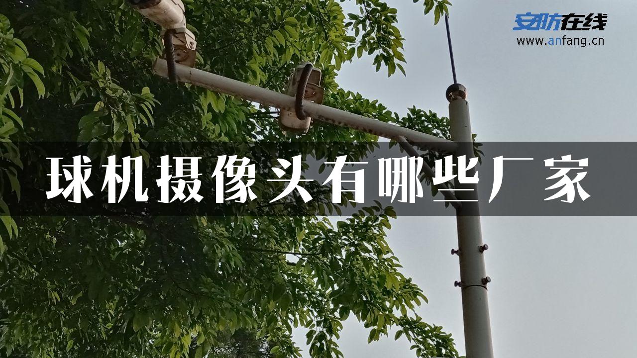 球机摄像头有哪些厂家