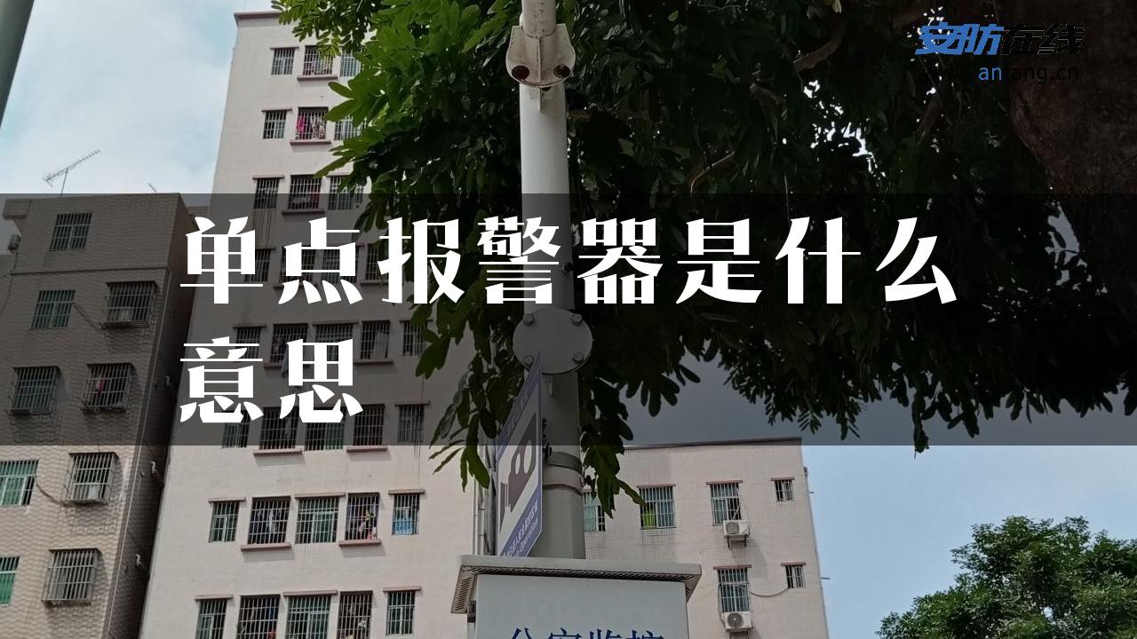 单点报警器是什么意思